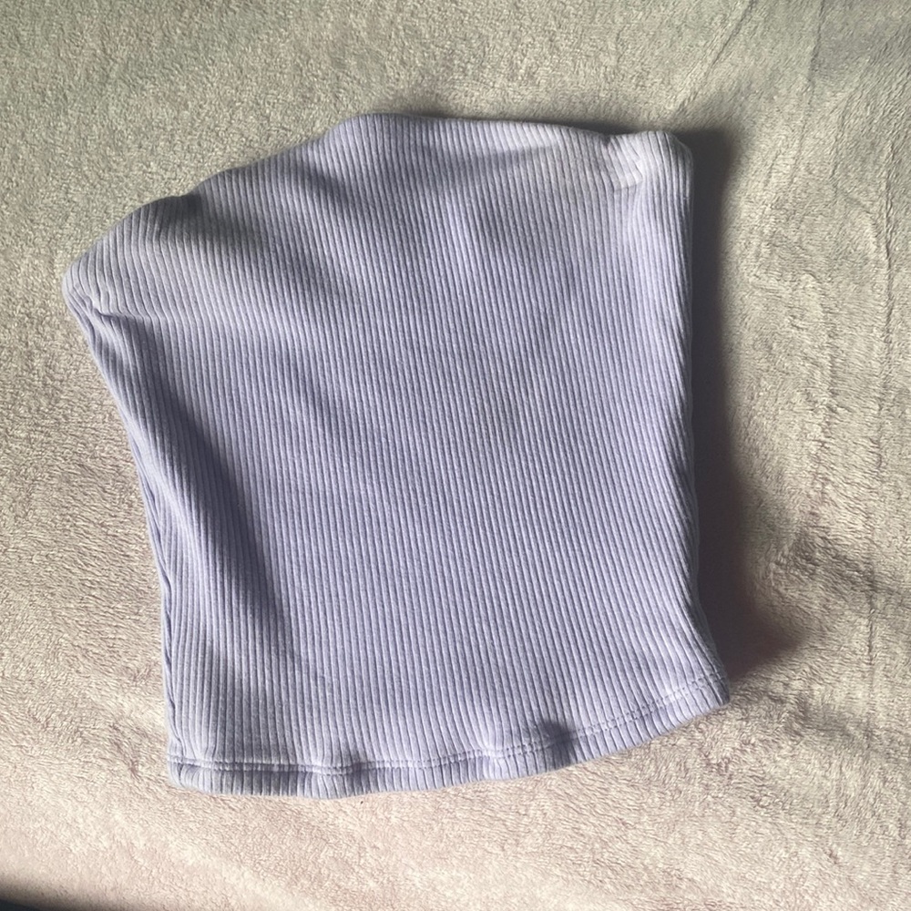 Garage ribbed purple/lavender tube top